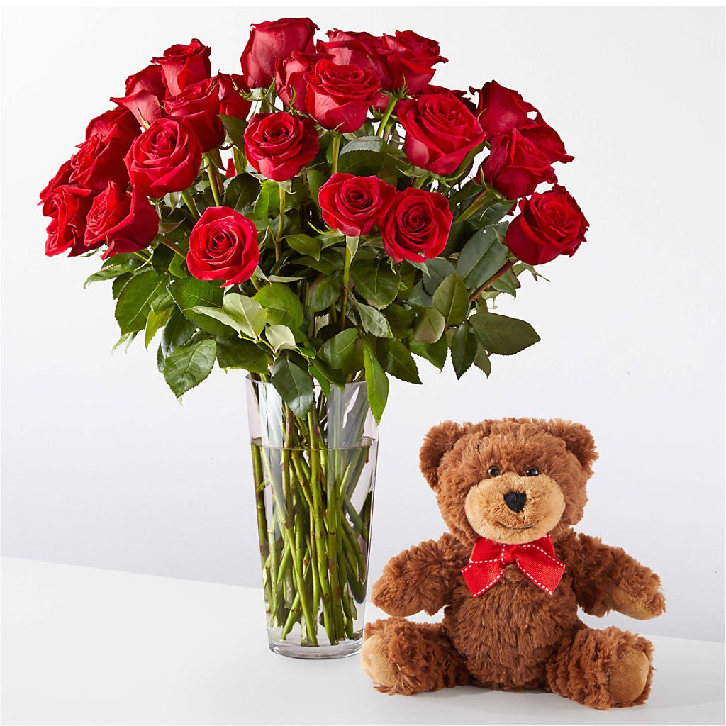 Romantic Long Stem Red Rose Bouquet Bundles – Acme Floral #0014, Akron OH