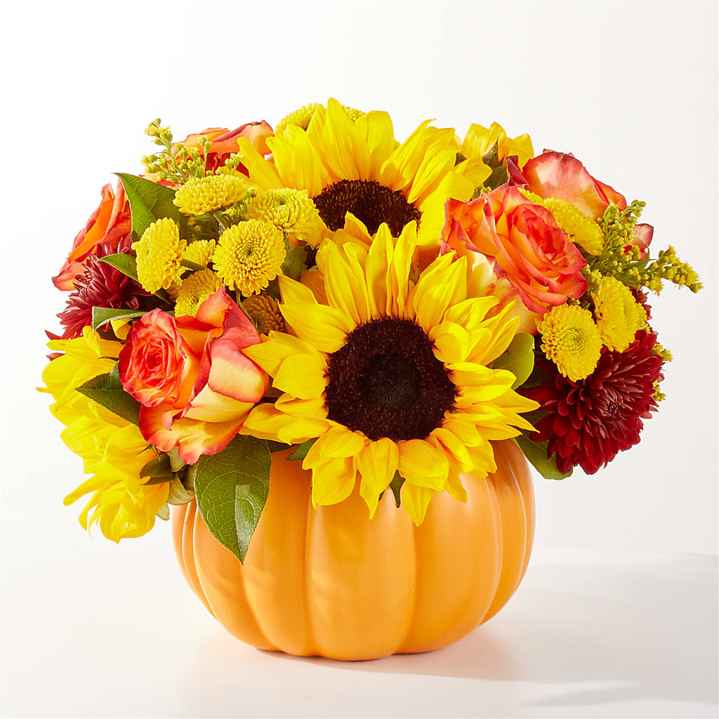 Golden Gourd Pumpkin Bouquet – Acme Floral #0014, Akron OH