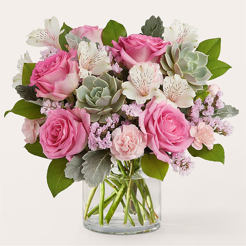Dusty Rose Bouquet – Acme Floral #0014, Akron OH