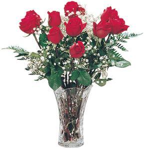 Diamond Collection Vased Roses – Acme Floral #0014, Akron OH