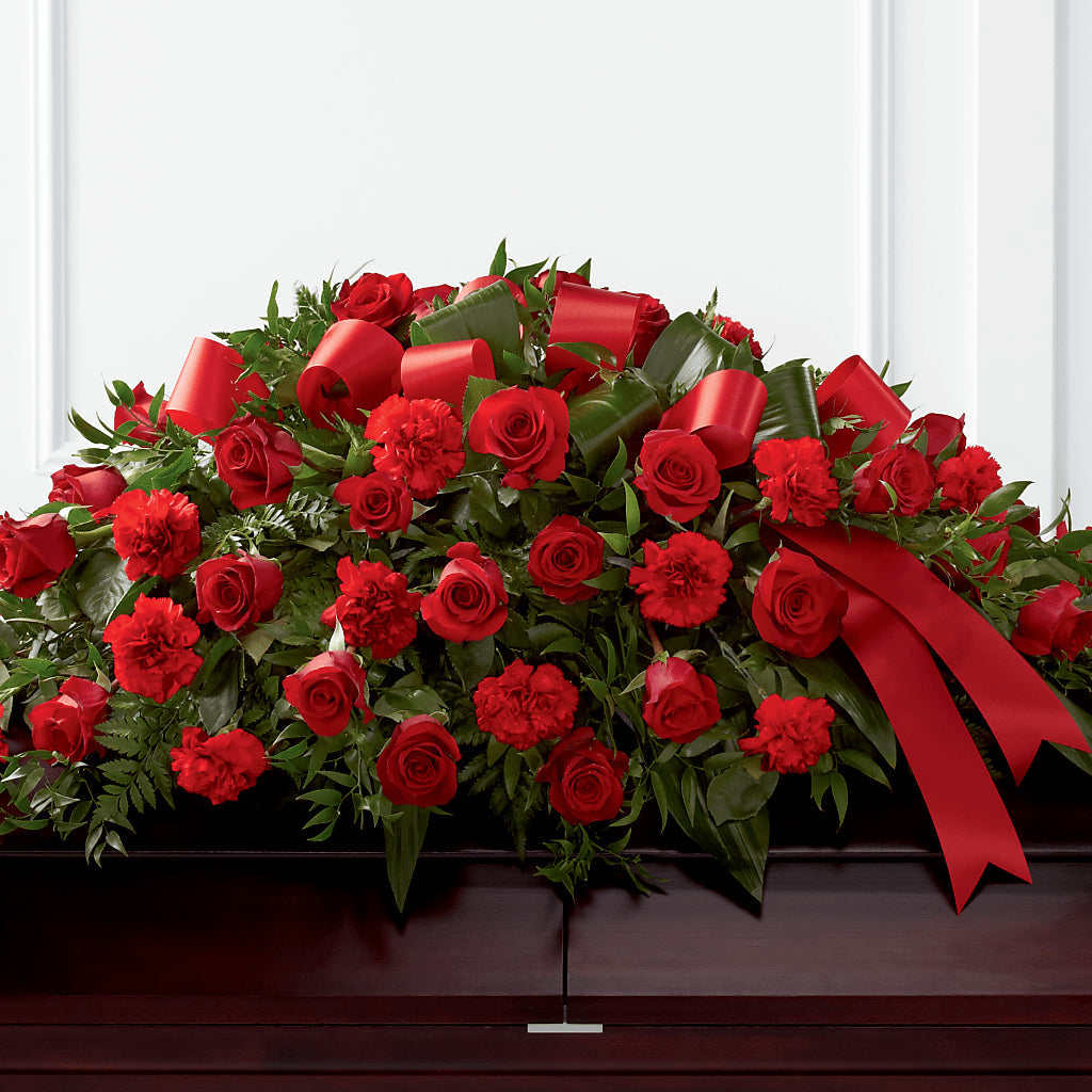 Tribute of Life Casket Spray – Acme Floral #0014, Akron OH