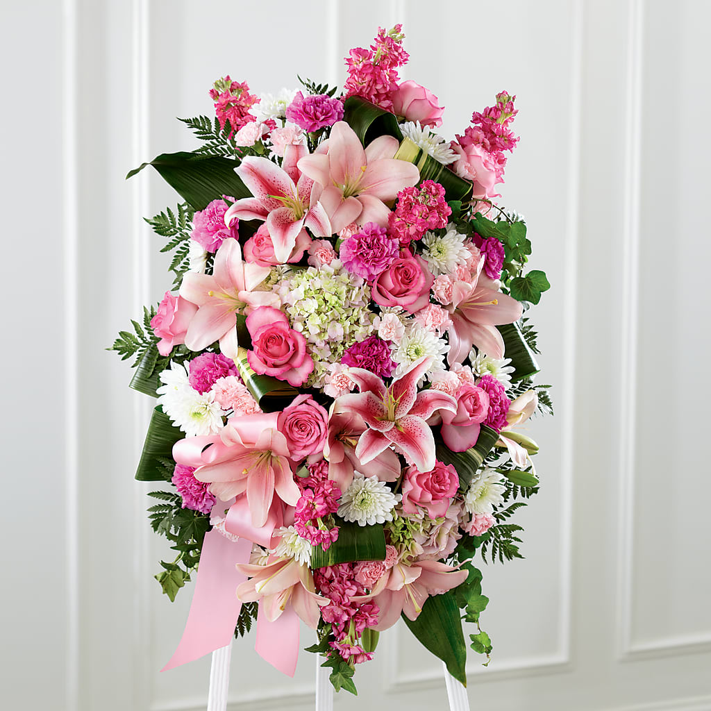 Comforting Standing Spray – Acme Floral #0014, Akron OH