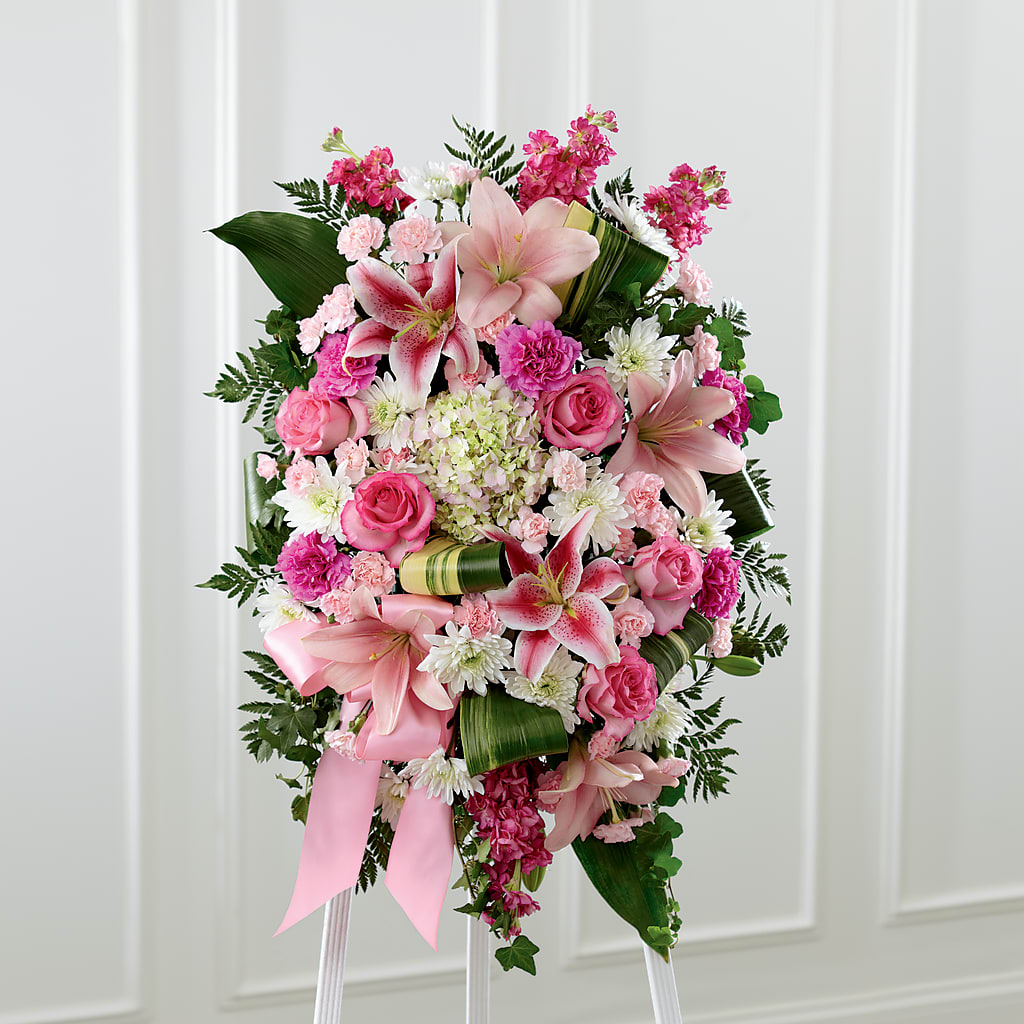Comforting Standing Spray – Acme Floral #0014, Akron OH