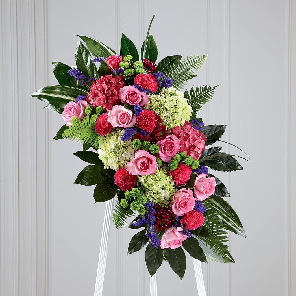 Refreshing Mix Standing Spray – Acme Floral #0014, Akron OH