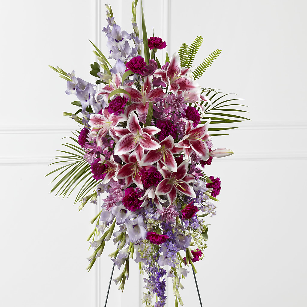 Tender Touch Standing Spray – Acme Floral #0014, Akron OH