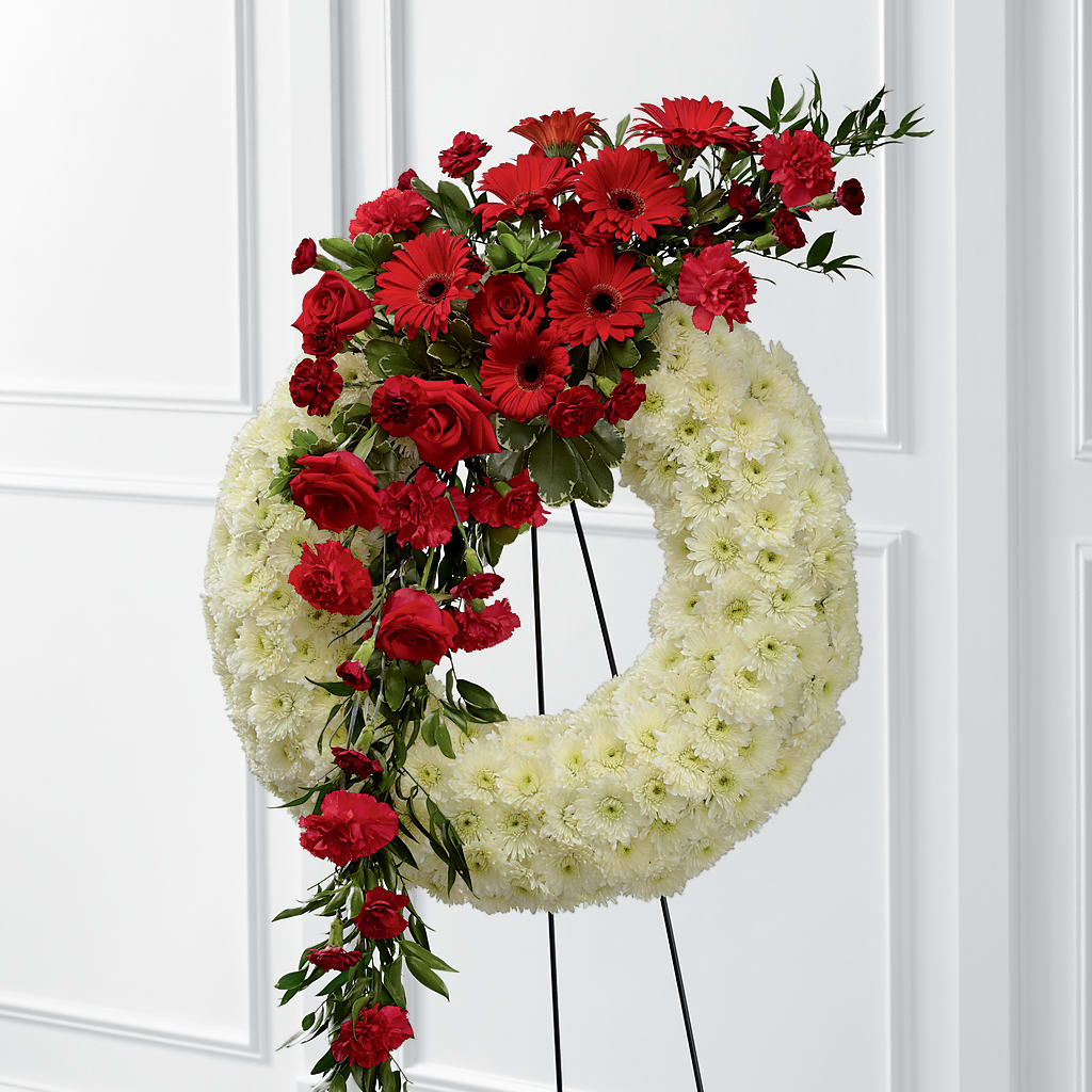 Graceful Tribute Wreath – Acme Floral #0014, Akron OH