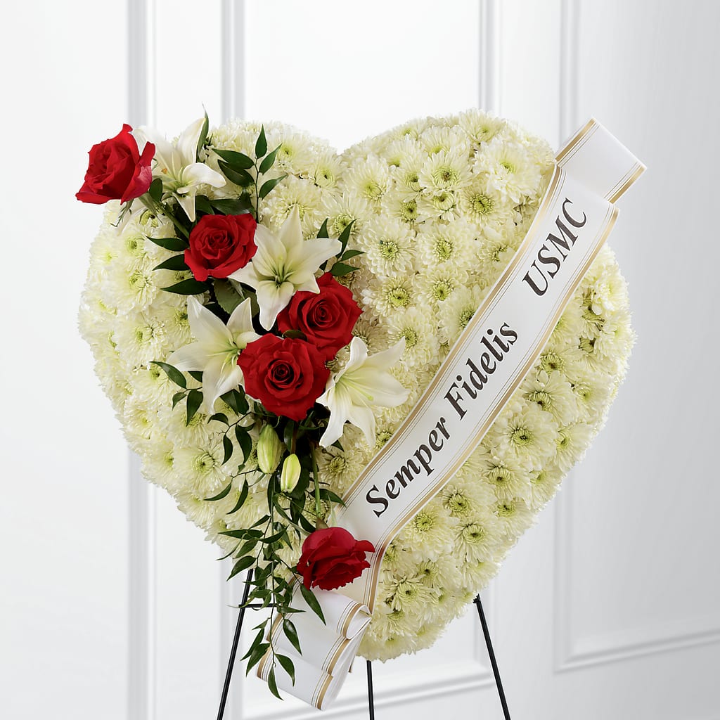 Heartfelt Hero Standing Heart – Acme Floral #0014, Akron OH