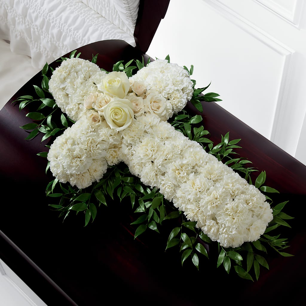 Peaceful Memories Casket Spray (Standard) – Acme Floral #0014, Akron OH