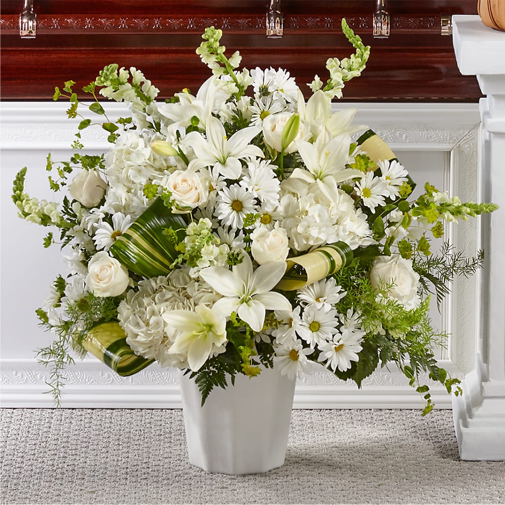 Thoughts of Tranquility Floor Basket – Acme Floral #0014, Akron OH