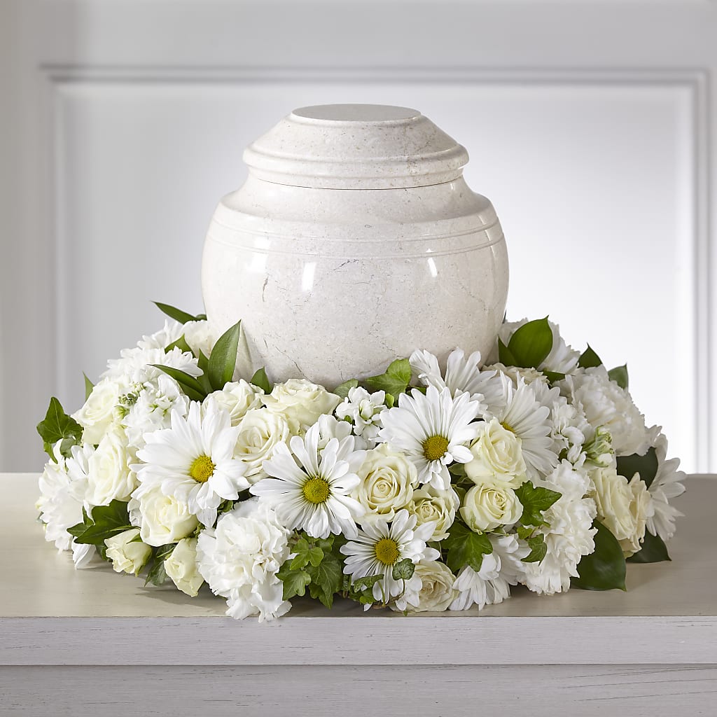 Ivory Gardens Cremation Adornment – Acme Floral #0014, Akron OH