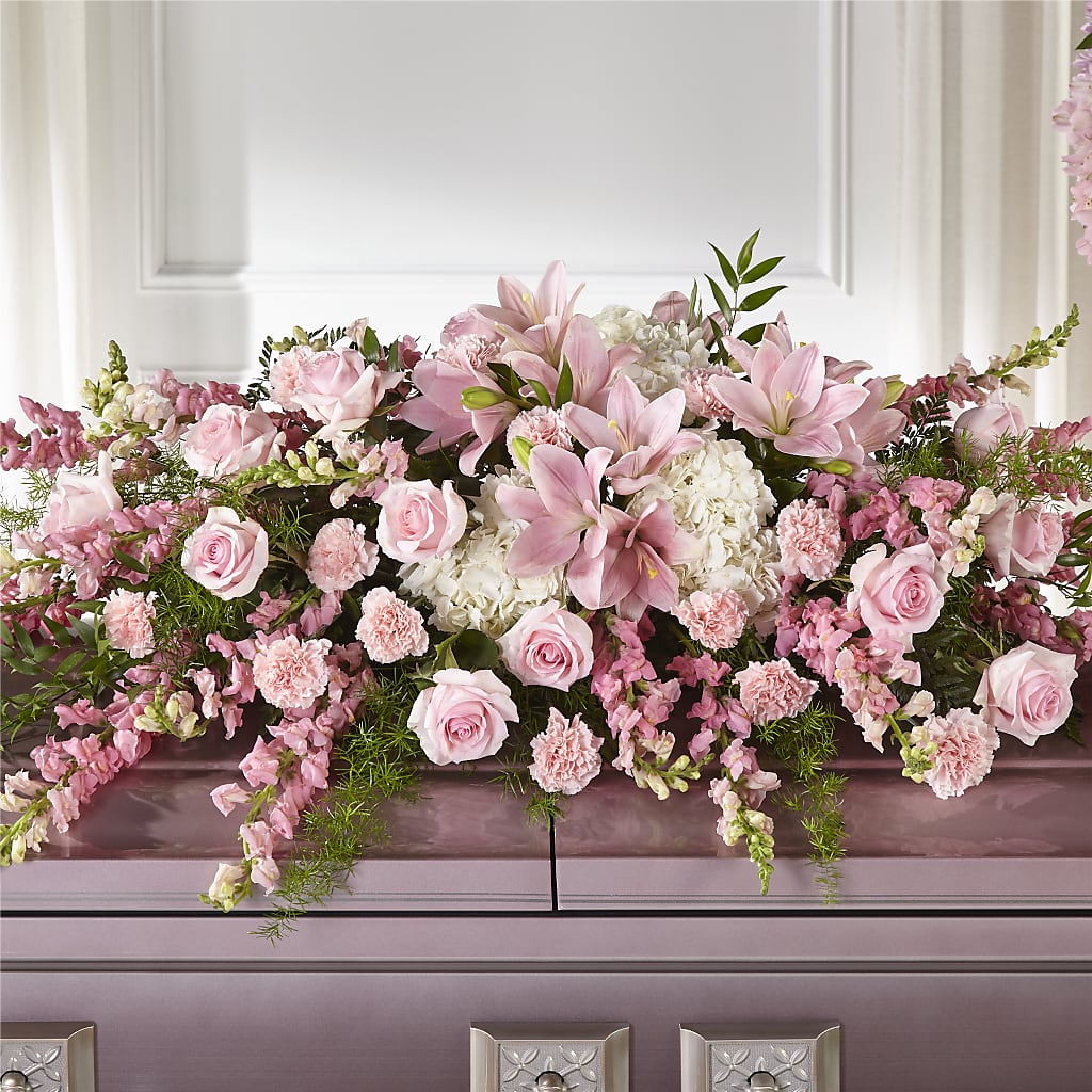 Life & Remembrance Casket Spray – Acme Floral #0014, Akron OH