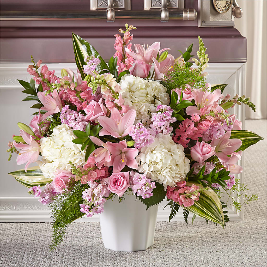 Simply Serene Floor Basket – Acme Floral #0014, Akron OH
