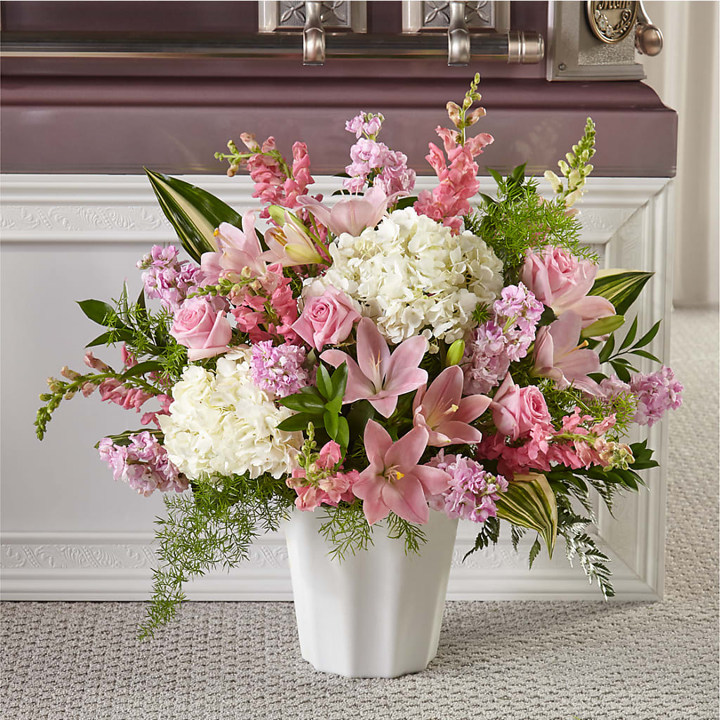 Simply Serene Floor Basket – Acme Floral #0014, Akron OH