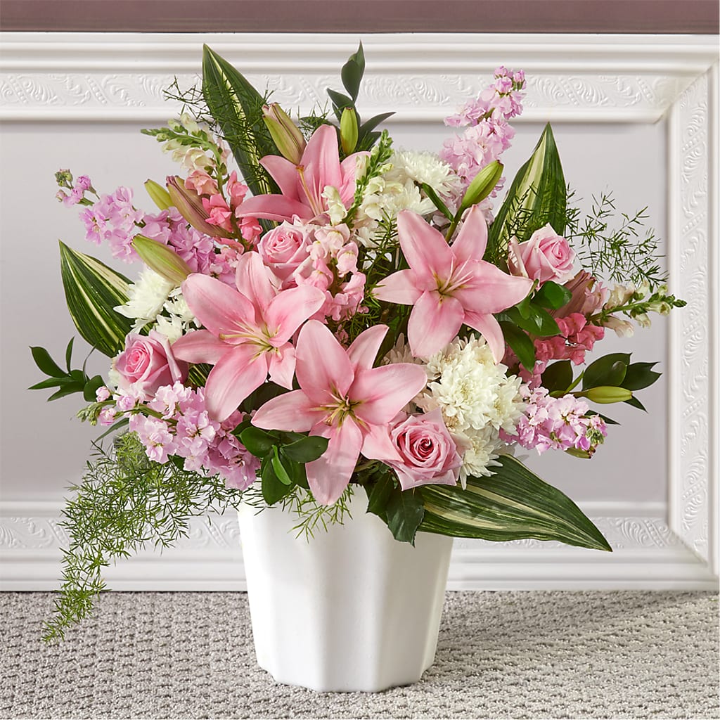 Simply Serene Floor Basket – Acme Floral #0014, Akron OH