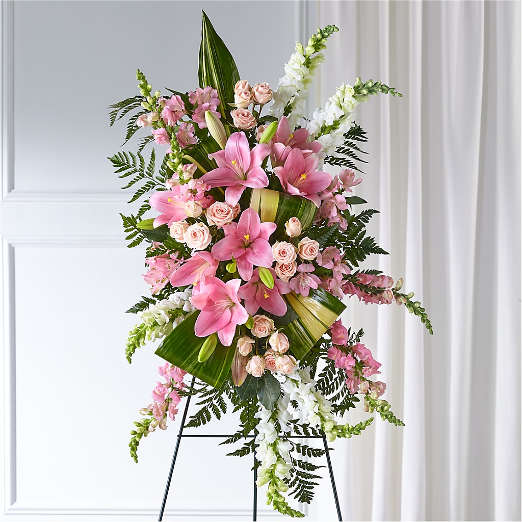 Elegant Embrace Standing Spray – Acme Floral #0014, Akron OH