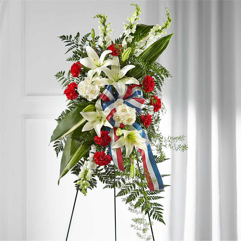 Stars of Life Standing Spray – Acme Floral #0014, Akron OH