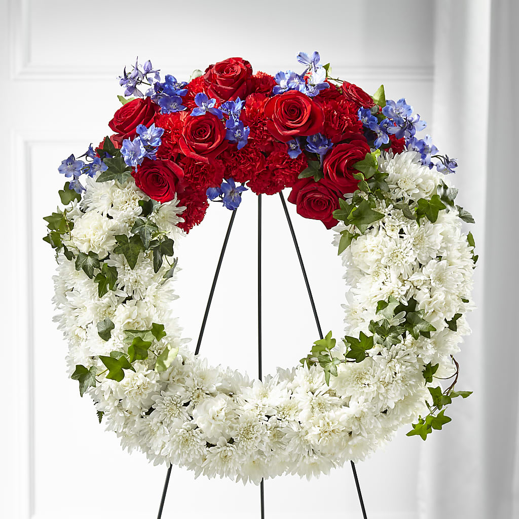 Patriotic Passion Wreath – Acme Floral #0014, Akron OH