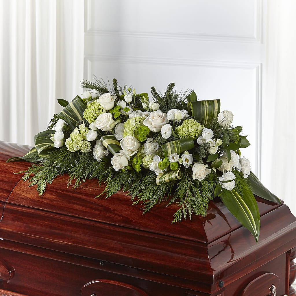 Hopeful Gesture Casket Spray – Acme Floral #0014, Akron OH