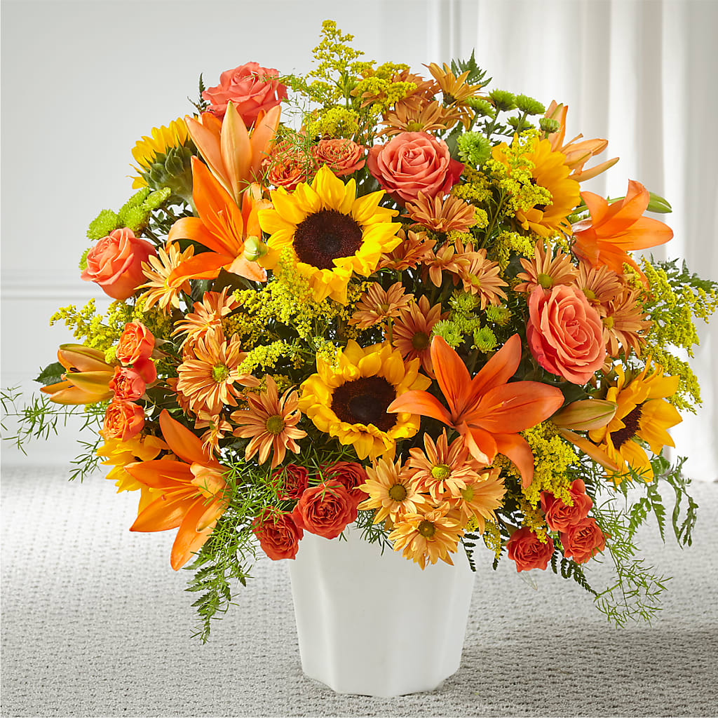 Harvest Thoughts Floor Basket – Acme Floral #0014, Akron OH