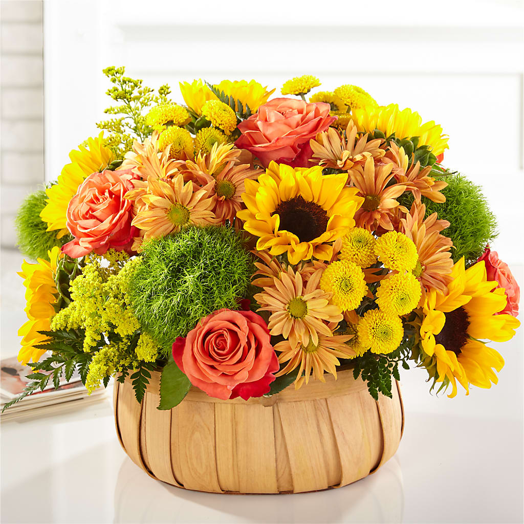 Harvest Sunflower Basket – Acme Floral #0014, Akron OH