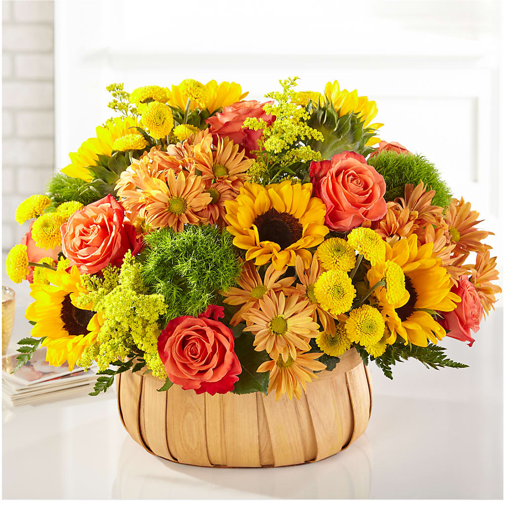 Harvest Sunflower Basket – Acme Floral #0014, Akron OH