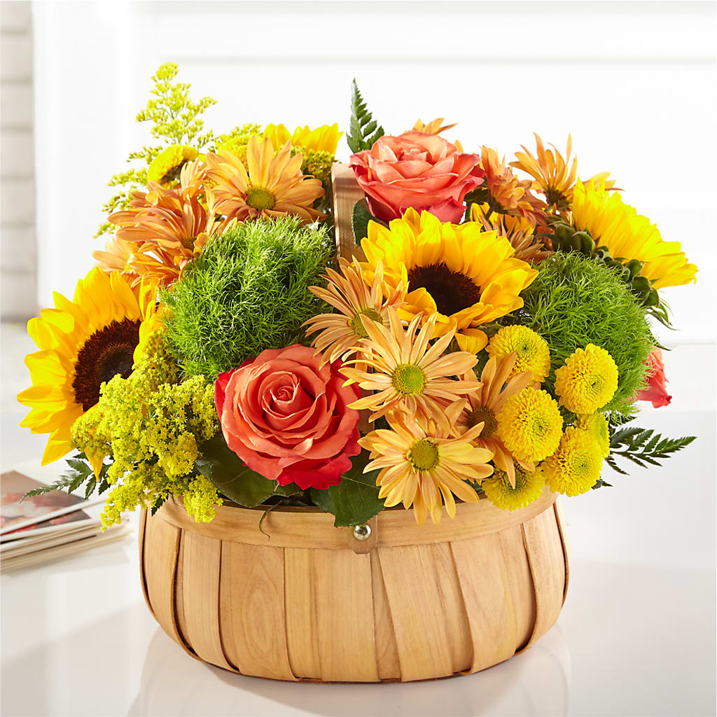Harvest Sunflower Basket – Acme Floral #0014, Akron OH