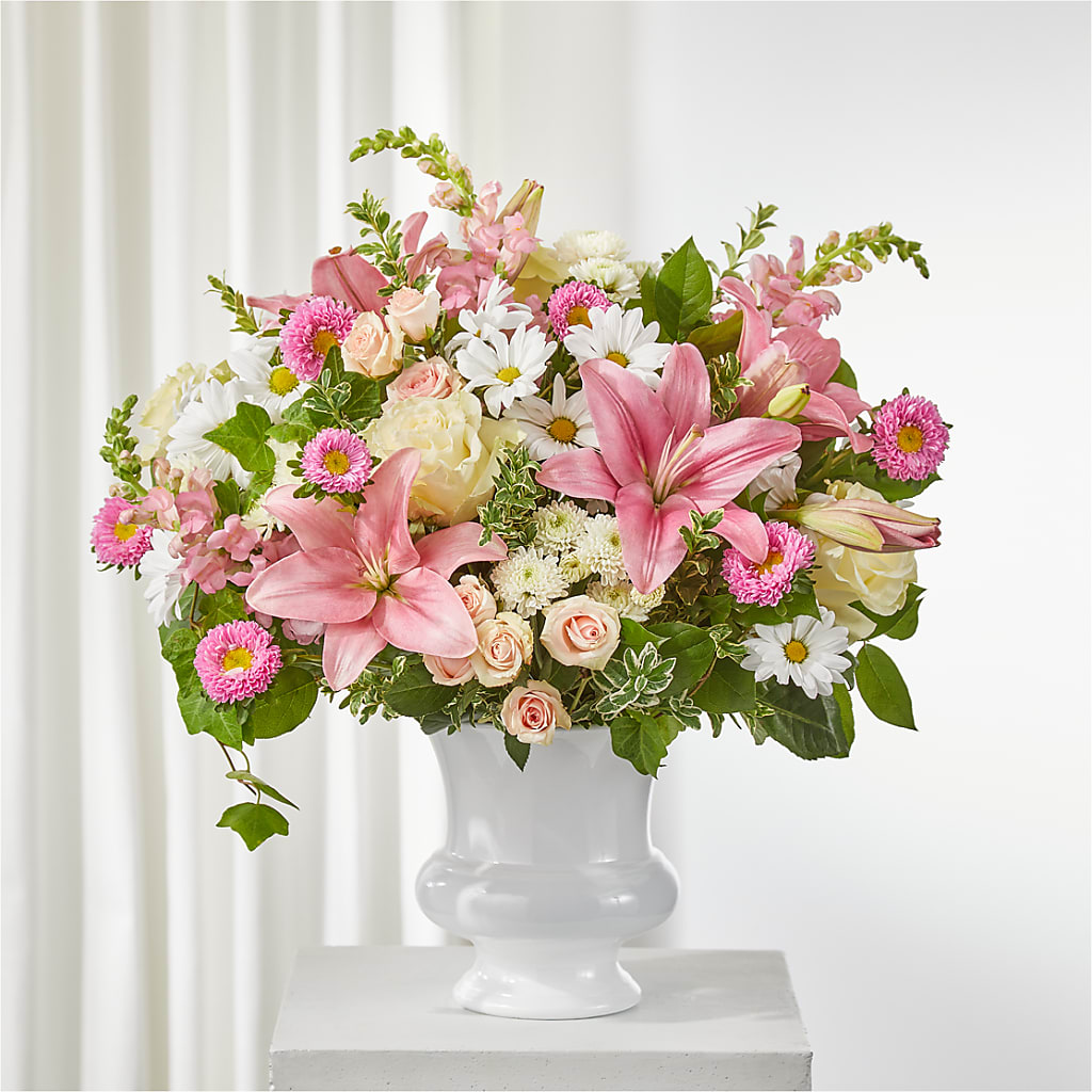 Empathetic Blooms Urn Arrangement – Acme Floral #0014, Akron OH