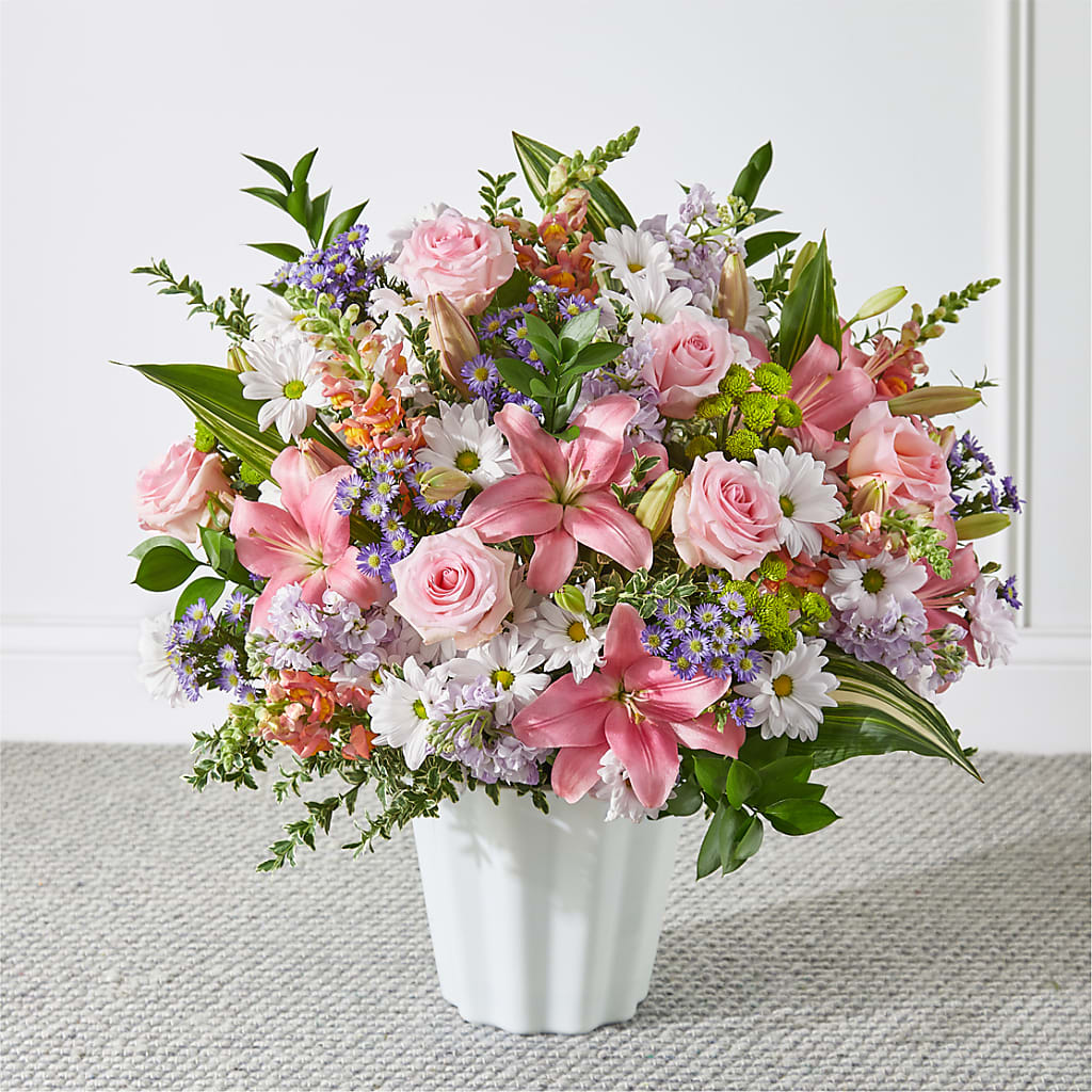 Abundant Compassion Floor Basket – Acme Floral #0014, Akron OH