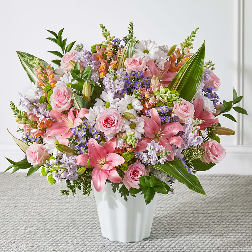 Abundant Compassion Floor Basket – Acme Floral #0014, Akron OH