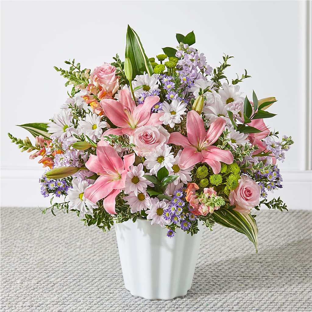 Abundant Compassion Floor Basket – Acme Floral #0014, Akron OH