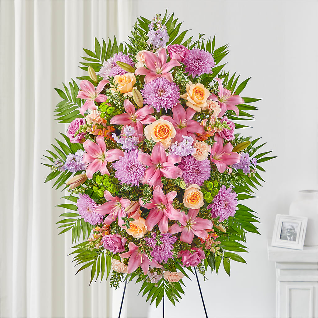 Love & Light Standing Spray – Acme Floral #0014, Akron OH