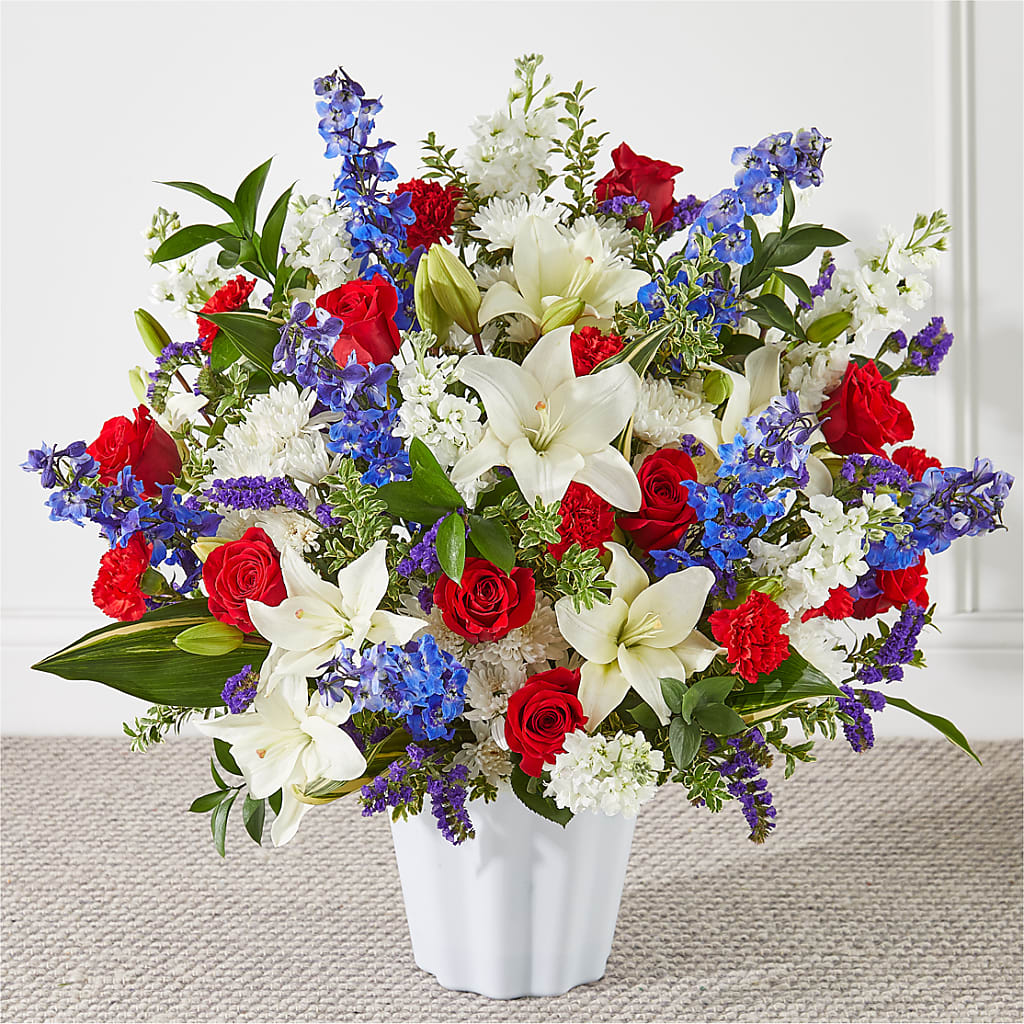 Consoled Floor Basket – Acme Floral #0014, Akron OH
