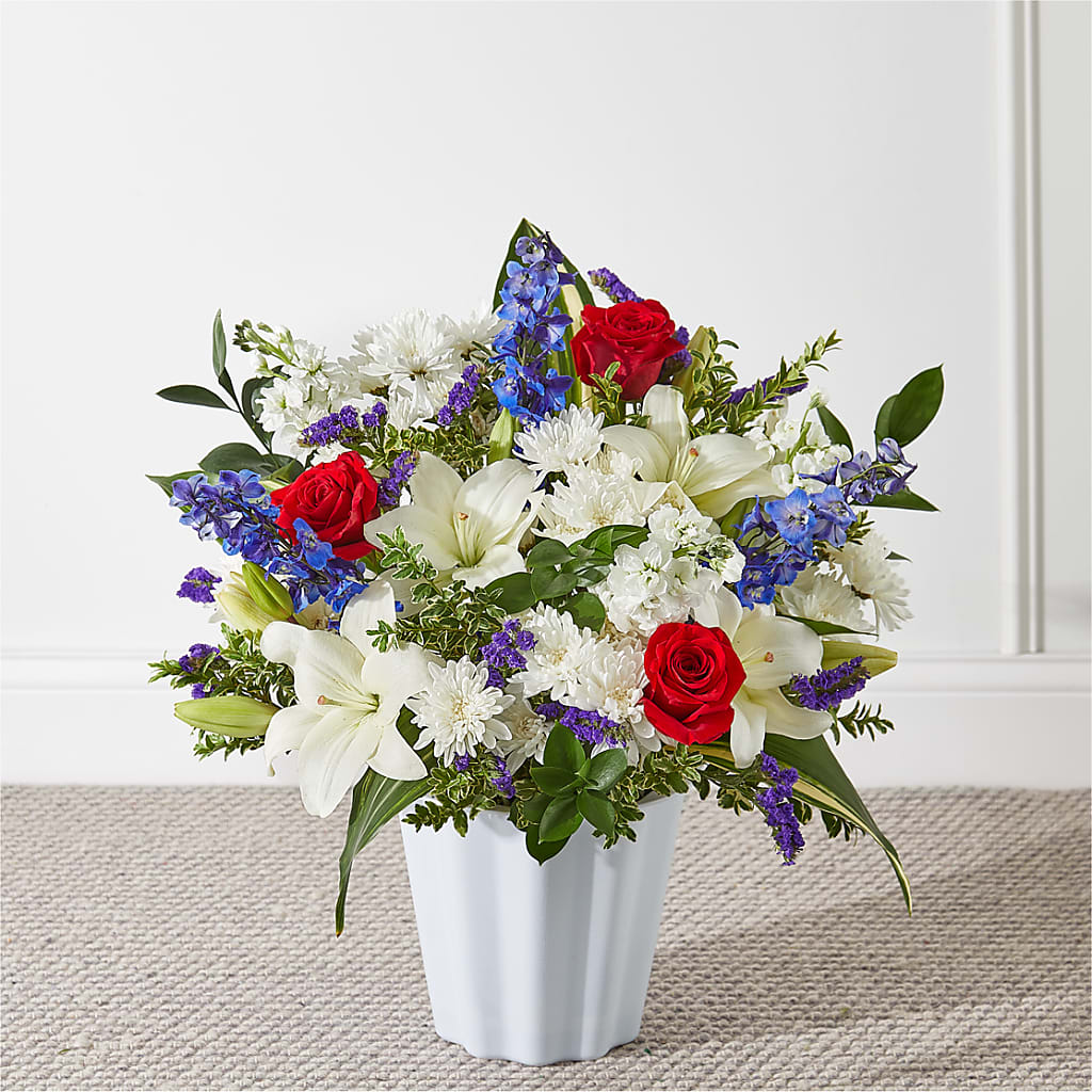Consoled Floor Basket – Acme Floral #0014, Akron OH