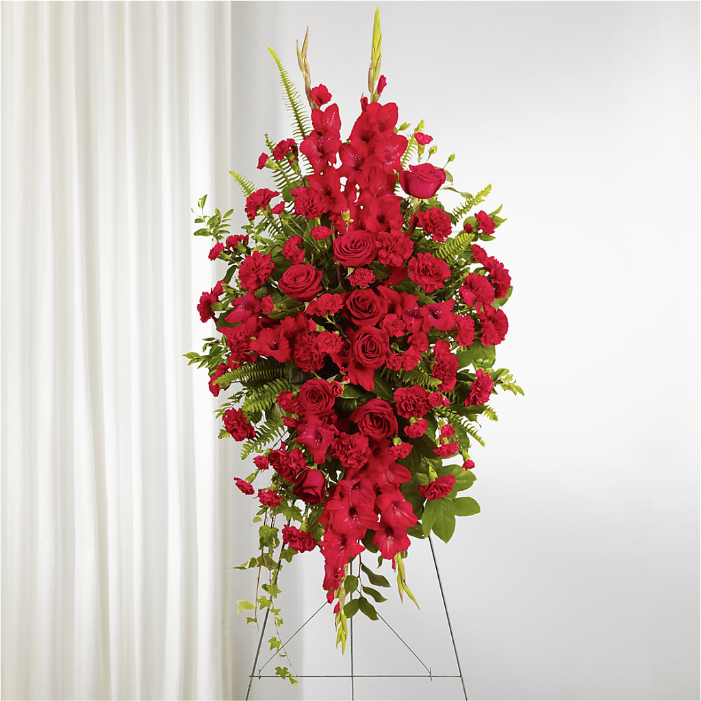 From the Heart Standing Spray – Acme Floral #0014, Akron OH