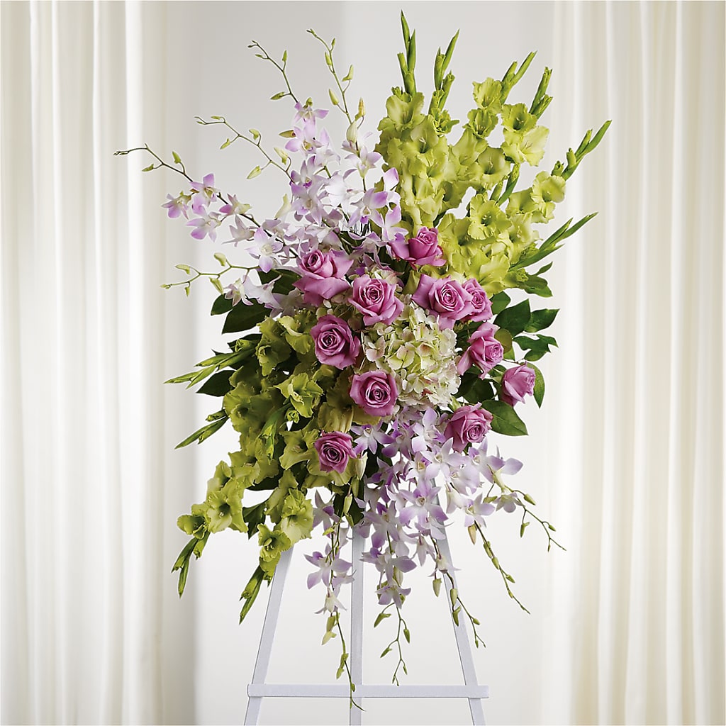 Lasting Legacy Standing Spray – Acme Floral #0014, Akron OH