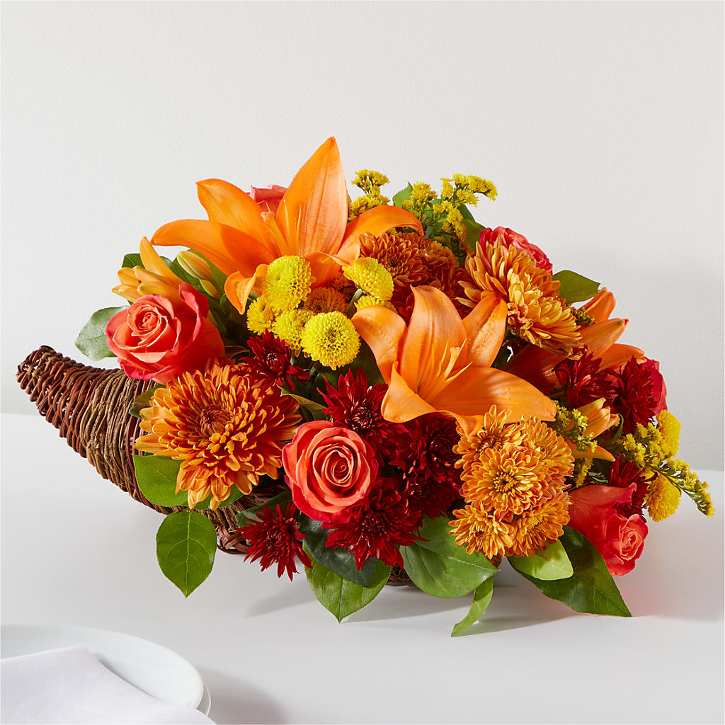 Bouquet of Blessings Cornucopia – Acme Floral #0014, Akron OH