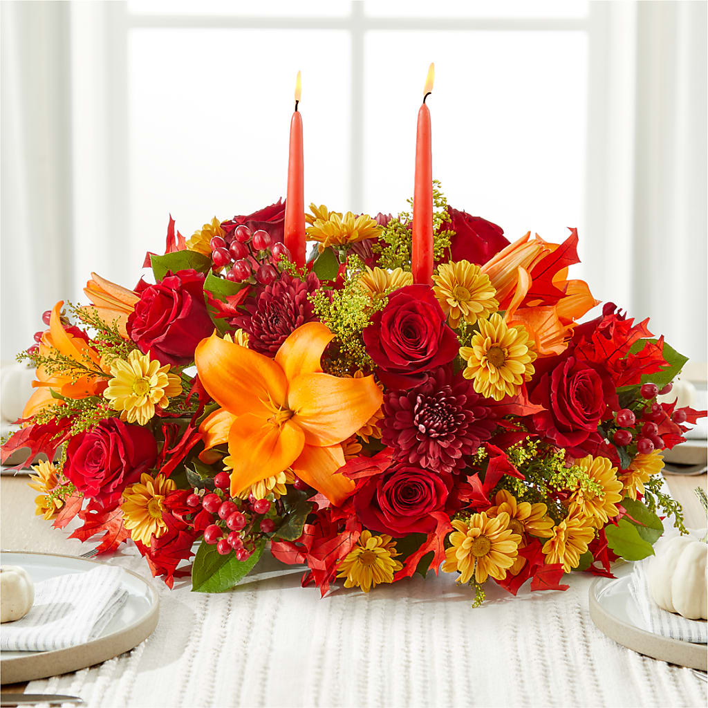 Autumn's Embrace Centerpiece – Acme Floral #0014, Akron OH