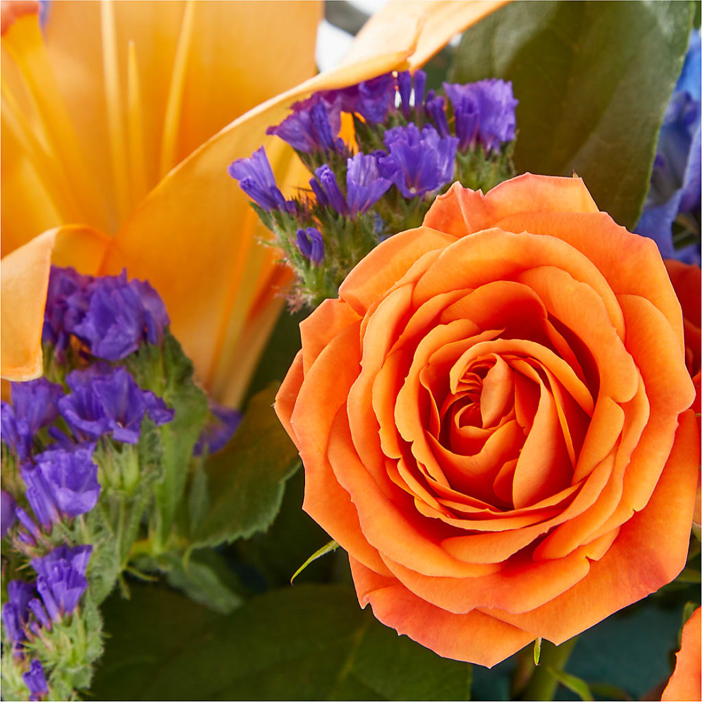 Radiant Citrus Box Bouquet –  Acme Floral #0014, Akron OH