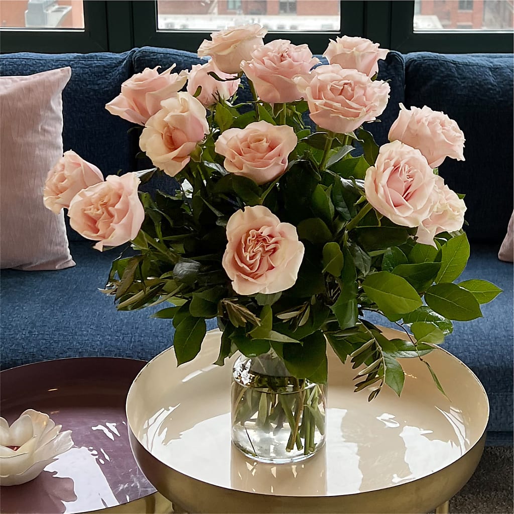 Long Stem Pink Rose Bouquet –  Acme Floral #0014, Akron OH