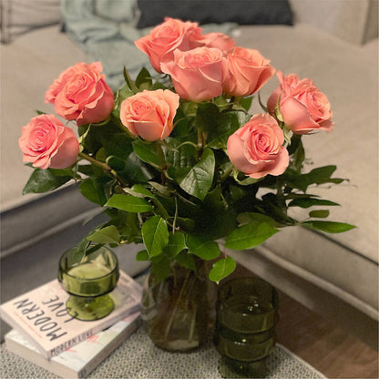 Long Stem Pink Rose Bouquet –  Acme Floral #0014, Akron OH