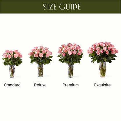 Long Stem Pink Rose Bouquet –  Acme Floral #0014, Akron OH