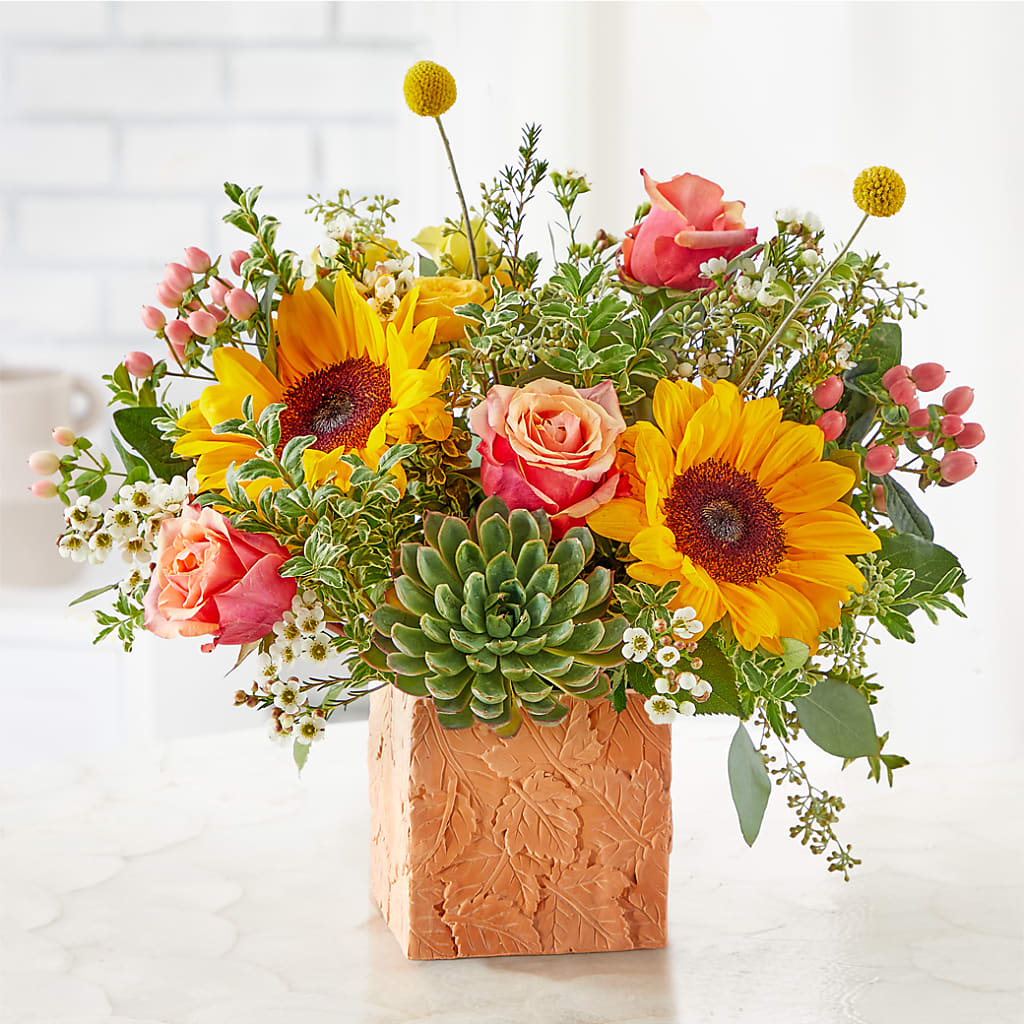 Sunflower Season Bouquet –  Acme Floral #0014, Akron OH