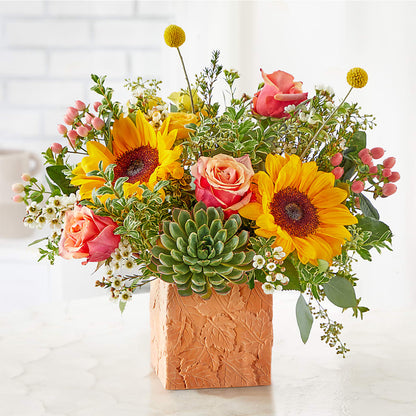 Sunflower Season Bouquet –  Acme Floral #0014, Akron OH