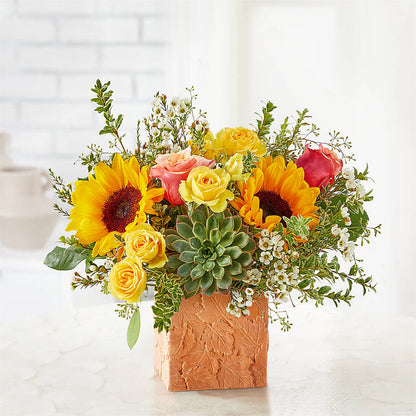Sunflower Season Bouquet –  Acme Floral #0014, Akron OH