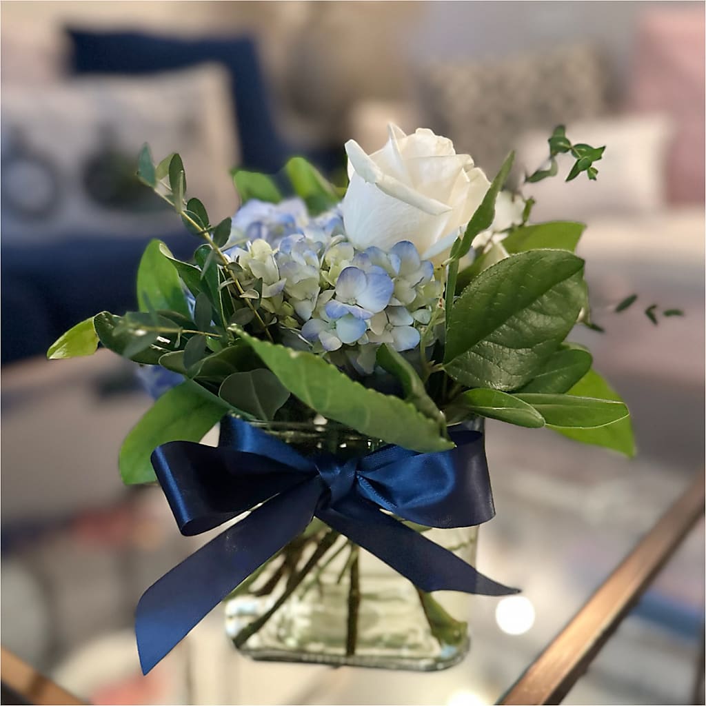 Sky Blue Delight Bouquet –  Acme Floral #0014, Akron OH