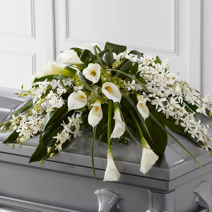 Angel Wings Casket Spray –  Acme Floral #0014, Akron OH