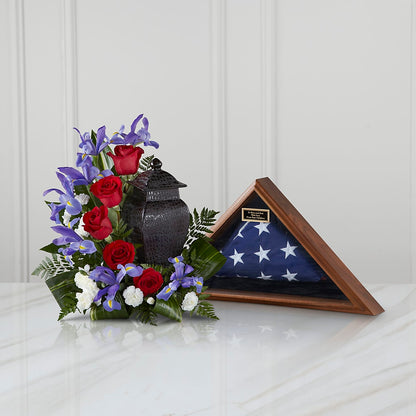 Patriotic Tribute Arrangement –  Acme Floral #0014, Akron OH