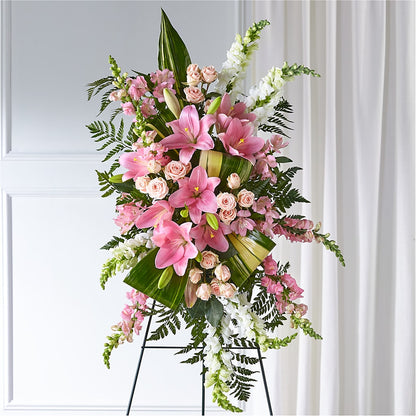 Elegant Embrace Standing Spray –  Acme Floral #0014, Akron OH