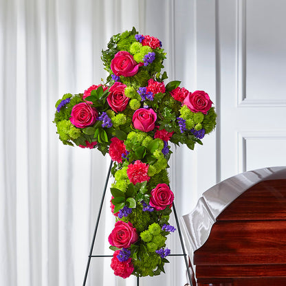 Tribute Rose Floral Cross –  Acme Floral #0014, Akron OH
