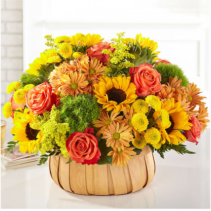 Harvest Sunflower Basket –  Acme Floral #0014, Akron OH
